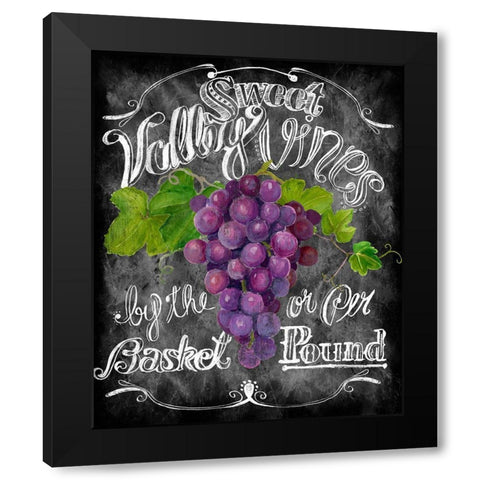 Sweet Valley Vines Black Modern Wood Framed Art Print with Double Matting by Art Licensing Studio