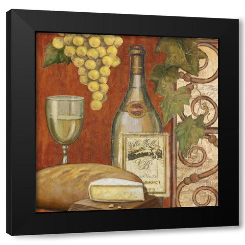 Wine and Cheese Tasting 2 Black Modern Wood Framed Art Print by Art Licensing Studio