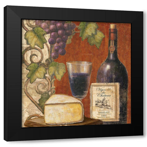 Wine and Cheese Tasting 3 Black Modern Wood Framed Art Print by Art Licensing Studio
