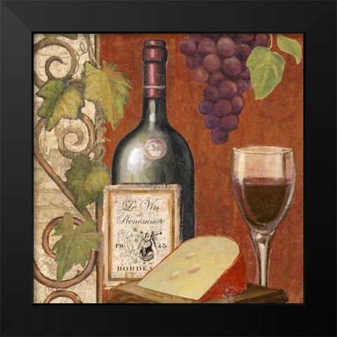Wine and Cheese Tasting 4 Black Modern Wood Framed Art Print by Art Licensing Studio