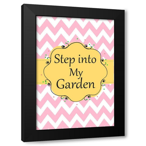 Garden Welcome 1I Black Modern Wood Framed Art Print with Double Matting by Art Licensing Studio