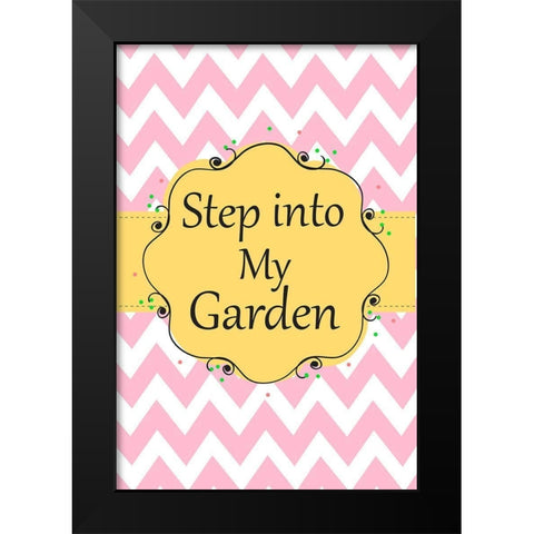 Garden Welcome 1I Black Modern Wood Framed Art Print by Art Licensing Studio