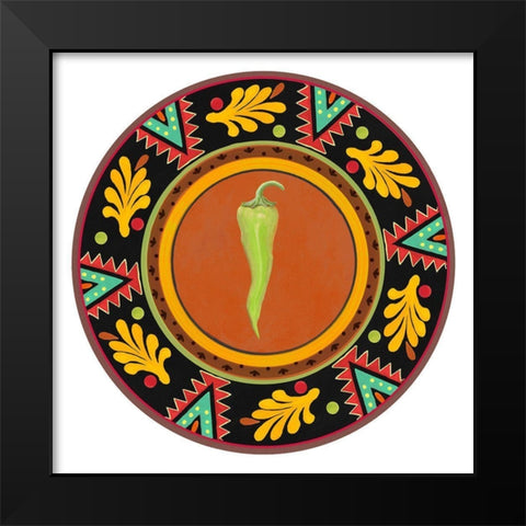 Talavera Tex-mex IV Black Modern Wood Framed Art Print by Art Licensing Studio
