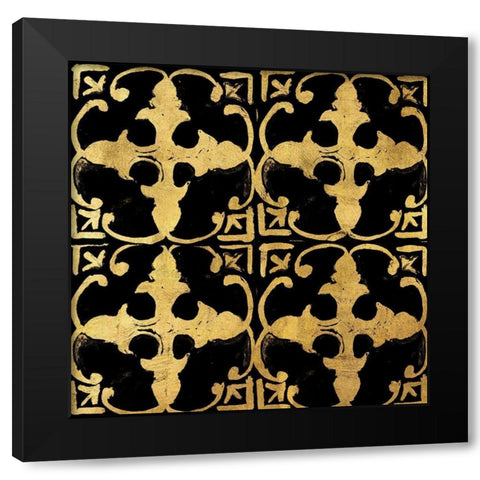 BAndG Tileworks 1 Black Modern Wood Framed Art Print by Art Licensing Studio