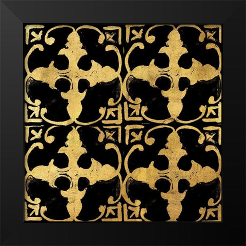 BAndG Tileworks 1 Black Modern Wood Framed Art Print by Art Licensing Studio