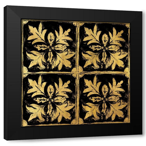 BAndG Tileworks 2 Black Modern Wood Framed Art Print by Art Licensing Studio