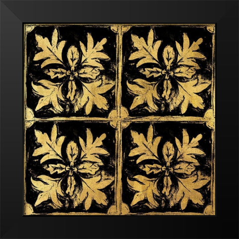 BAndG Tileworks 2 Black Modern Wood Framed Art Print by Art Licensing Studio