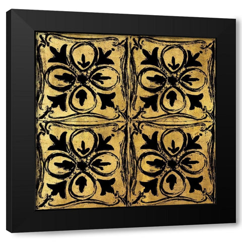 BAndG Tileworks 3 Black Modern Wood Framed Art Print by Art Licensing Studio