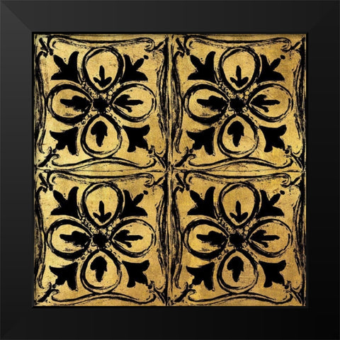 BAndG Tileworks 3 Black Modern Wood Framed Art Print by Art Licensing Studio