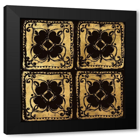 BAndG Tileworks 4 Black Modern Wood Framed Art Print by Art Licensing Studio