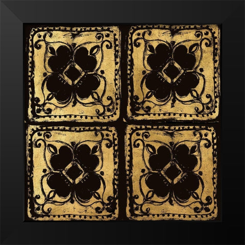 BAndG Tileworks 4 Black Modern Wood Framed Art Print by Art Licensing Studio