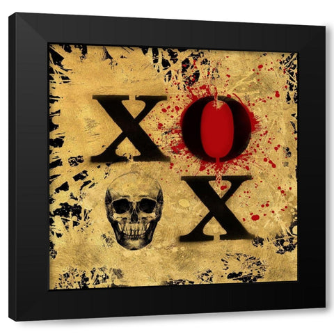 Heart of Gold V Black Modern Wood Framed Art Print with Double Matting by Art Licensing Studio