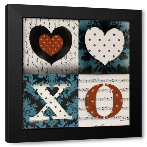 4-Up Love Black Modern Wood Framed Art Print with Double Matting by Art Licensing Studio