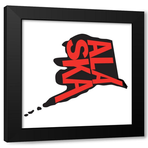 Alaska Black Modern Wood Framed Art Print by Art Licensing Studio