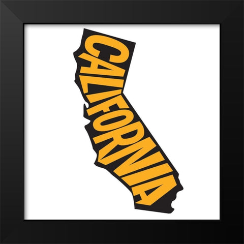 California Black Modern Wood Framed Art Print by Art Licensing Studio
