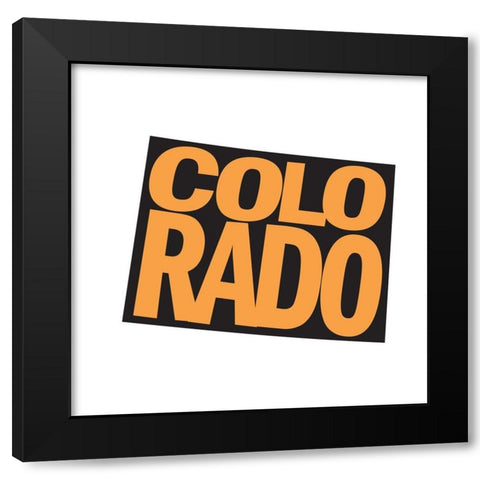 Colorado Black Modern Wood Framed Art Print by Art Licensing Studio