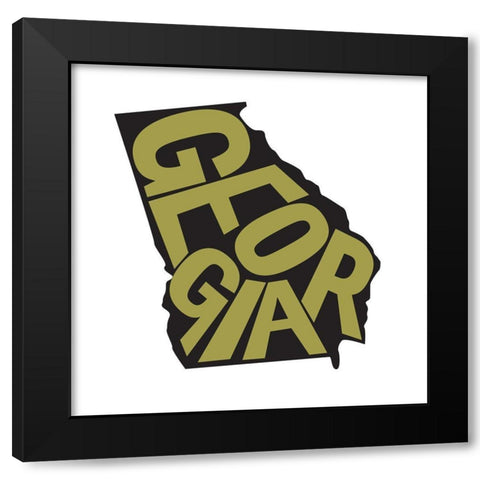 Georgia Black Modern Wood Framed Art Print by Art Licensing Studio