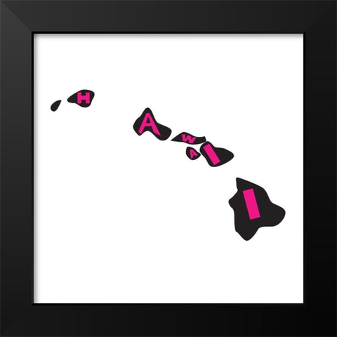 Hawaii Black Modern Wood Framed Art Print by Art Licensing Studio
