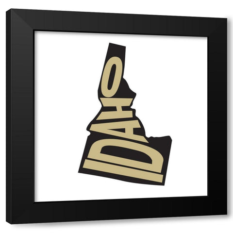 Idaho Black Modern Wood Framed Art Print by Art Licensing Studio