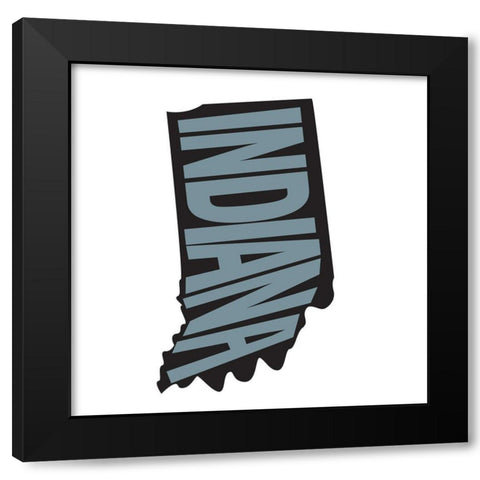 Indiana Black Modern Wood Framed Art Print by Art Licensing Studio