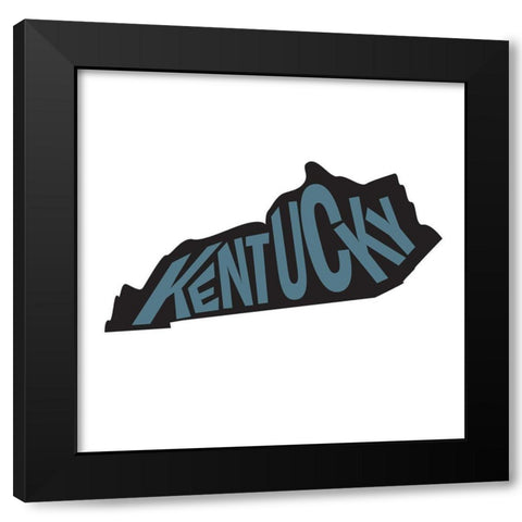 Kentucky Black Modern Wood Framed Art Print by Art Licensing Studio