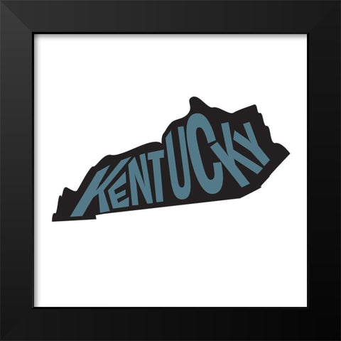 Kentucky Black Modern Wood Framed Art Print by Art Licensing Studio