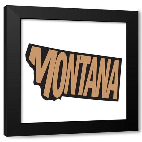 Montana Black Modern Wood Framed Art Print by Art Licensing Studio