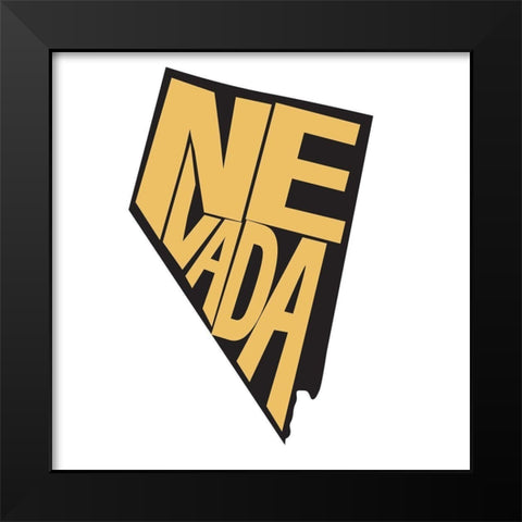 Nevada Black Modern Wood Framed Art Print by Art Licensing Studio