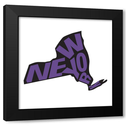 New York Black Modern Wood Framed Art Print with Double Matting by Art Licensing Studio