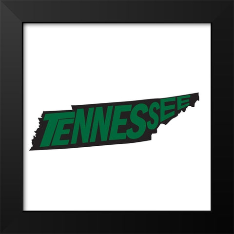 Tennessee Black Modern Wood Framed Art Print by Art Licensing Studio