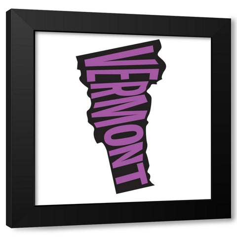 Vermont Black Modern Wood Framed Art Print by Art Licensing Studio