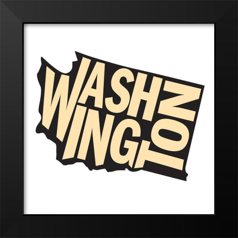Washington Black Modern Wood Framed Art Print by Art Licensing Studio