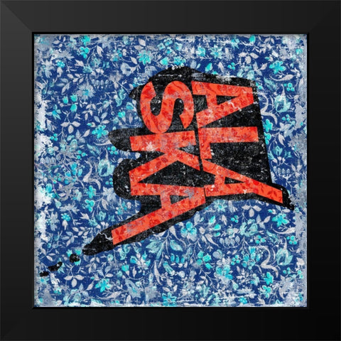 Alaska Black Modern Wood Framed Art Print by Art Licensing Studio