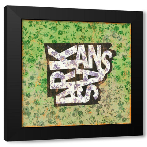 Arkansas Black Modern Wood Framed Art Print with Double Matting by Art Licensing Studio