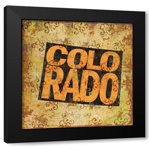 Colorado Black Modern Wood Framed Art Print with Double Matting by Art Licensing Studio