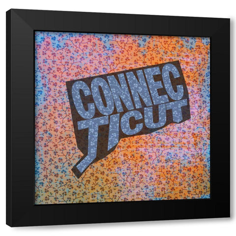 Connecticut Black Modern Wood Framed Art Print with Double Matting by Art Licensing Studio