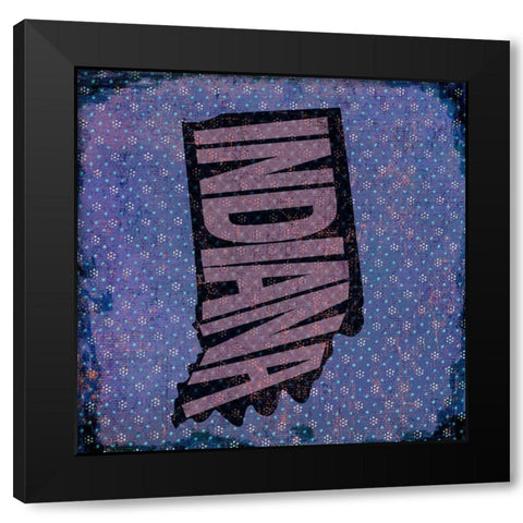 Indiana Black Modern Wood Framed Art Print with Double Matting by Art Licensing Studio