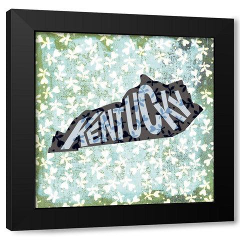 Kentucky Black Modern Wood Framed Art Print with Double Matting by Art Licensing Studio