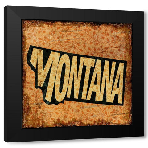 Montana Black Modern Wood Framed Art Print with Double Matting by Art Licensing Studio