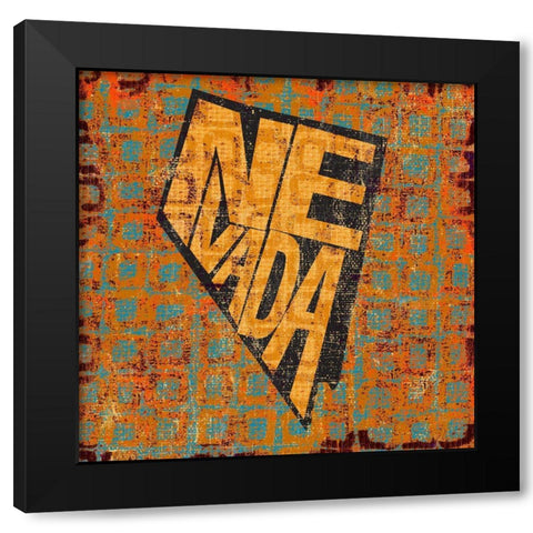Nevada Black Modern Wood Framed Art Print with Double Matting by Art Licensing Studio