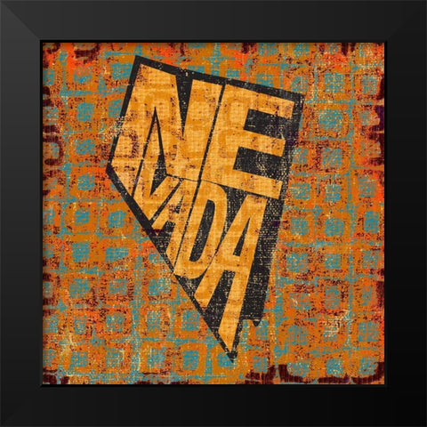 Nevada Black Modern Wood Framed Art Print by Art Licensing Studio