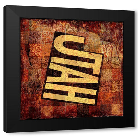 Utah Black Modern Wood Framed Art Print with Double Matting by Art Licensing Studio