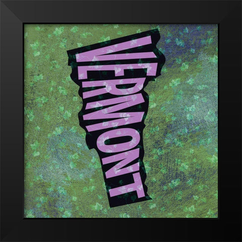 Vermont Black Modern Wood Framed Art Print by Art Licensing Studio