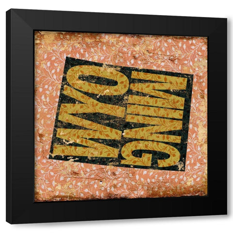 Wyoming Black Modern Wood Framed Art Print with Double Matting by Art Licensing Studio