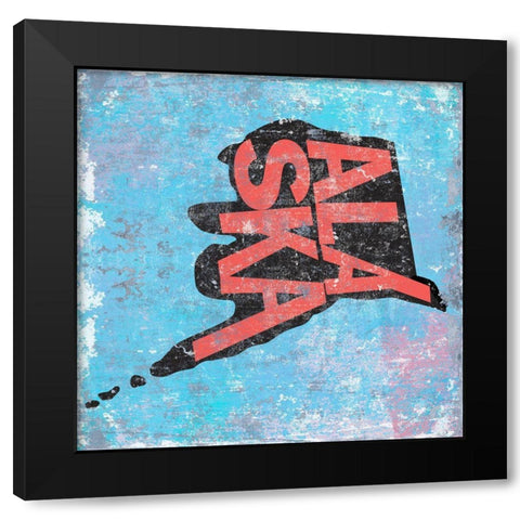 Alaska Black Modern Wood Framed Art Print with Double Matting by Art Licensing Studio