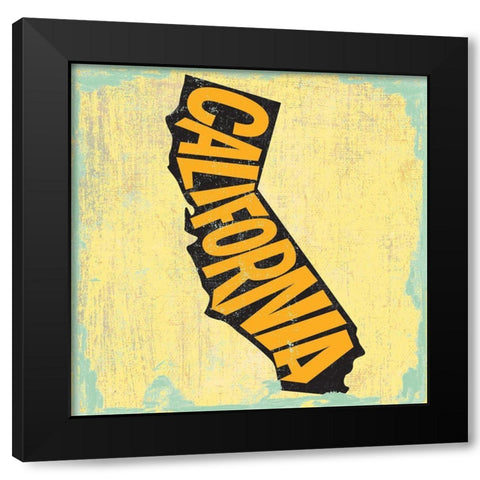 California Black Modern Wood Framed Art Print with Double Matting by Art Licensing Studio