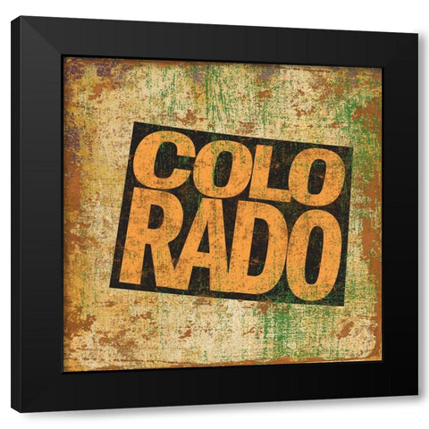 Colorado Black Modern Wood Framed Art Print with Double Matting by Art Licensing Studio