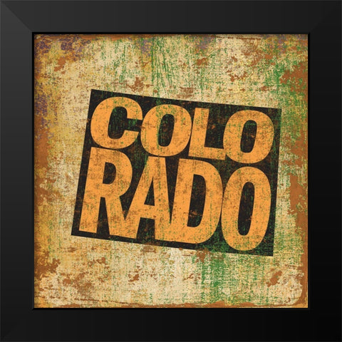 Colorado Black Modern Wood Framed Art Print by Art Licensing Studio