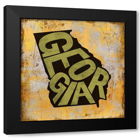 Georgia Black Modern Wood Framed Art Print with Double Matting by Art Licensing Studio