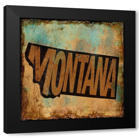 Montana Black Modern Wood Framed Art Print with Double Matting by Art Licensing Studio
